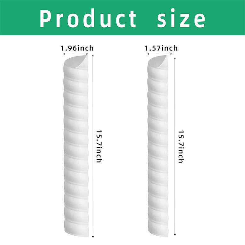 White 4-Pack Spiral Tree Trunk Protector Guard - Flexible Sapling Bark Shield