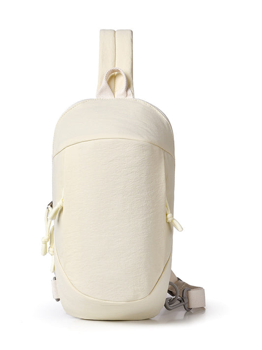 Beige Minimalist Anti-Theft Sling Bag for Men & Women - Water-Resistant Crossbody Chest Pack, Fits 9.7-inch Tablet