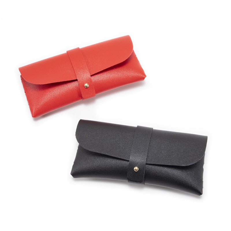 3-Pieces Blue Chic & Sleek PU Leather Soft Eyeglass Case - Protective Pouch for Sunglasses & Reading Glasses