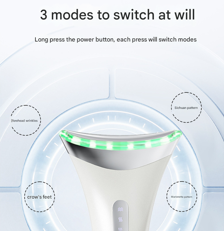 MJ-400 Black Rechargeable EMS Facial & Neck Sculpting Device - 3-in-1 LED Light Therapy Massager(Three colors)