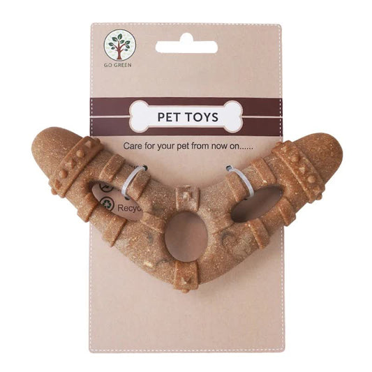 Dart-shaped Durable Dog Chew Toy for Dental Health - Tough, Non-Toxic Teething Bone for Small & Medium Dogs