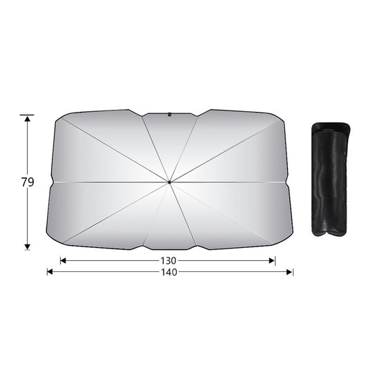 Large size Foldable Car Windshield Sun Shade Umbrella - Ultimate UV & Heat Blocker for Interior Protection