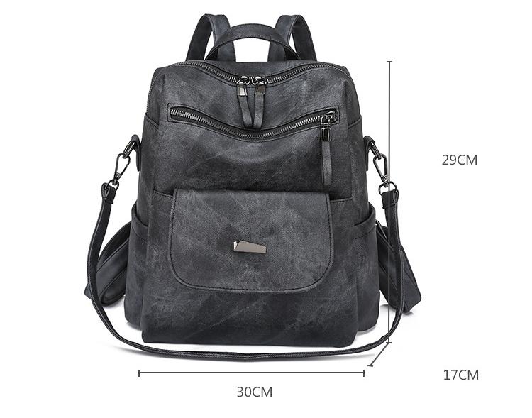 Stylish Women's PU Leather Backpack - Versatile Shoulder Bag with Multiple Pockets(Brown)