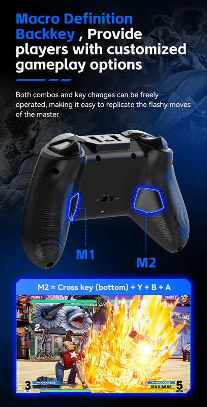 G6 Pro Wireless Gaming Controller - Hall Joysticks & Triggers, Multi-Platform, Six-Axis Gyro, Turbo & Macro(yellow)
