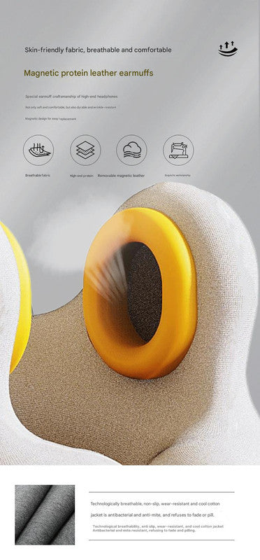 Smart Neck Pillow with Dual Noise Reduction, HIFI Bluetooth Music & Graphene Heating - Sleep Elf" Travel Pillow(Sky blue)"