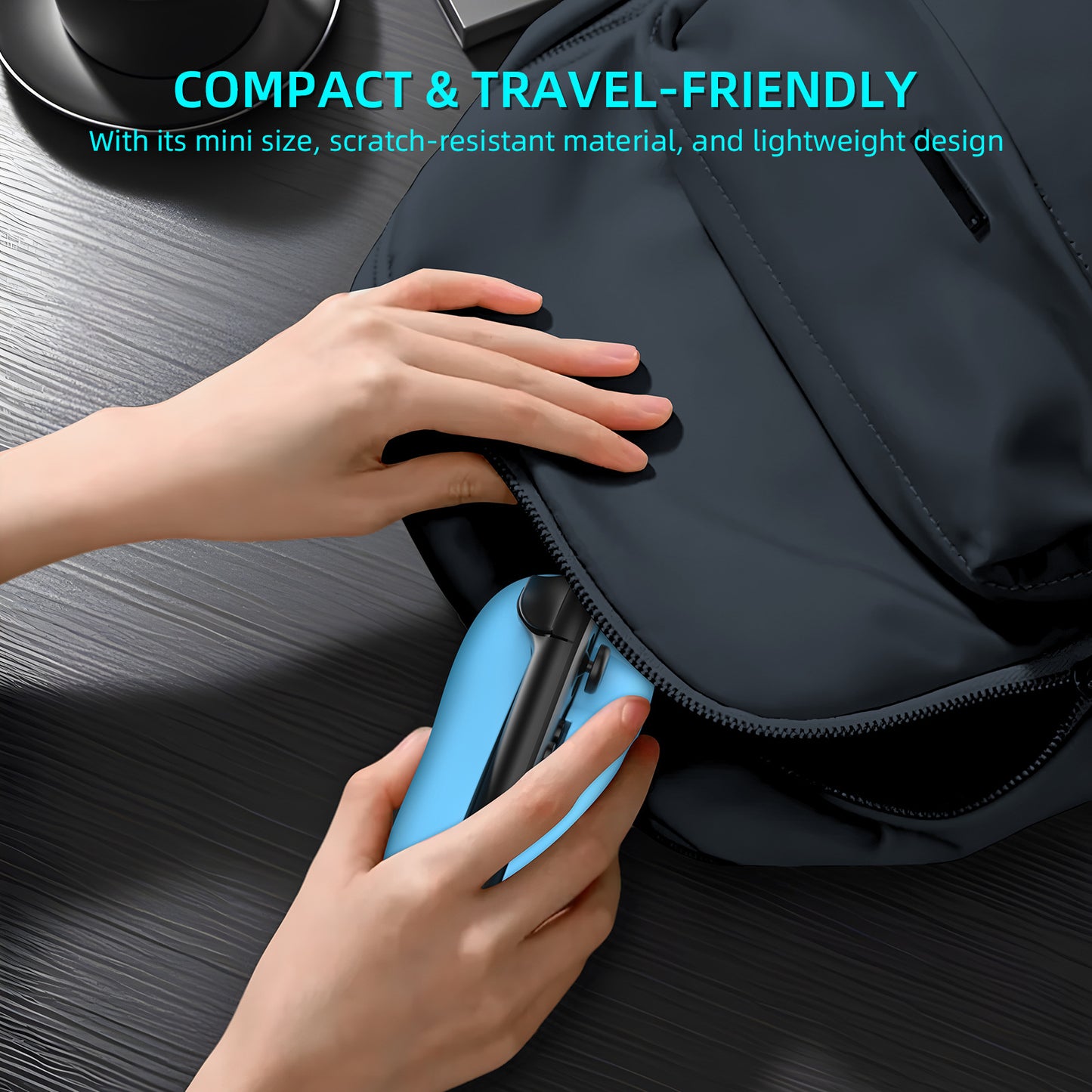 Ergonomic Mouse Grip for Nintendo Switch Joy-Con - 2-Pack Controller Holder (black)