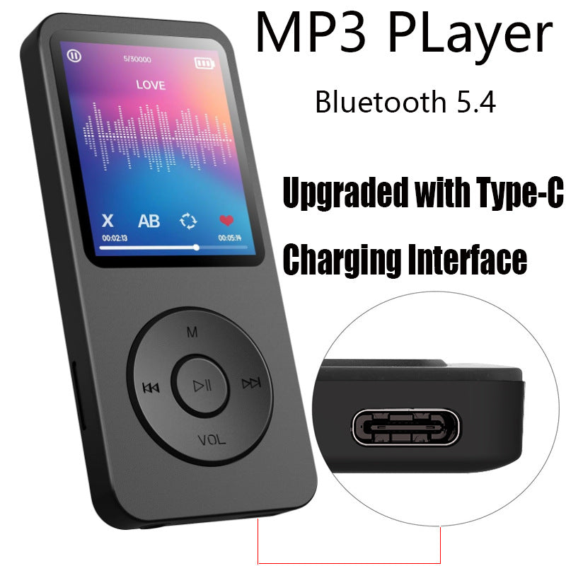 Portable Digital Music Player - Bluetooth 5.4, Hi-Fi Lossless Sound, 8GB Built-in & Expandable Storage(black 8GB)