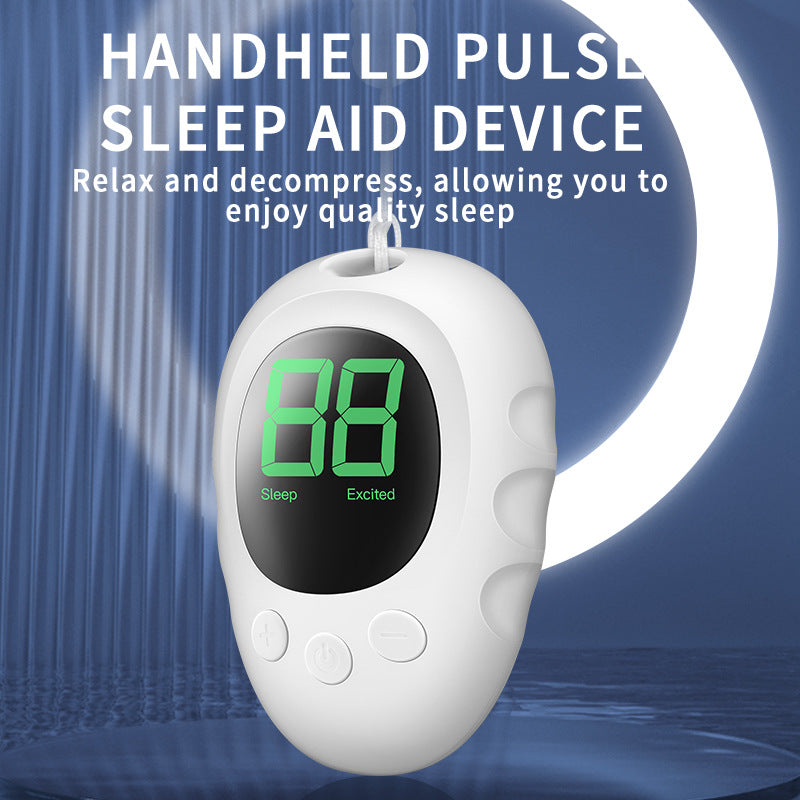 Handheld Microcurrent Sleep Aid Device - USB Rechargeable Pulse Massager for Relaxation & Deep Sleep(green)