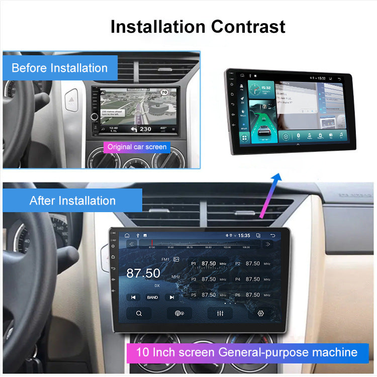Universal 7-Inch Android Car Stereo GPS Navigator - QLED HD Touchscreen, 2GB RAM 32GB ROM, WiFi, Bluetooth 5.4, CarPlay & Mirror Link(black 7 inches)