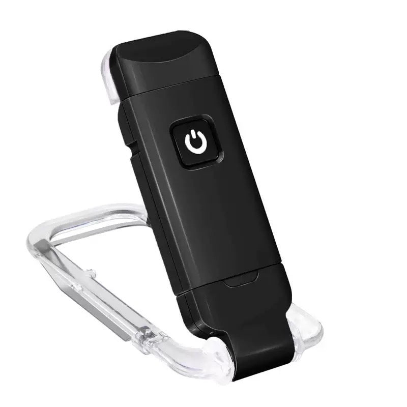 2 Pcs Black USB Rechargeable Clip-on LED Book Light - 3 Color Modes & Dimmable Brightness for Eye-Caring Reading