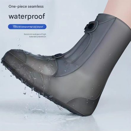 2 Pcs Size S White Reusable Waterproof Shoe Covers - Heavy Duty Non-Slip Rain Boot Protectors