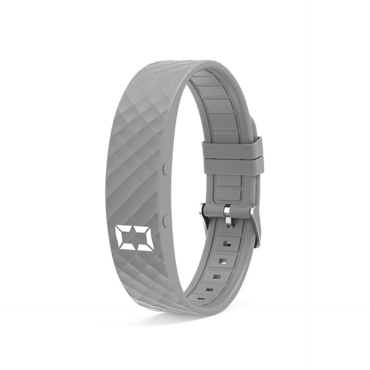 Grey Smart Vibrating Alarm Watch - Digital Fitness Tracker Wristband with Pedometer & Sleep Monitor