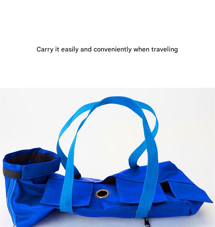 Size M Yellow Multi-Functional Cat Grooming Bag - Anti-Scratch Restraint Pouch for Nail Trimming and Vet Visits