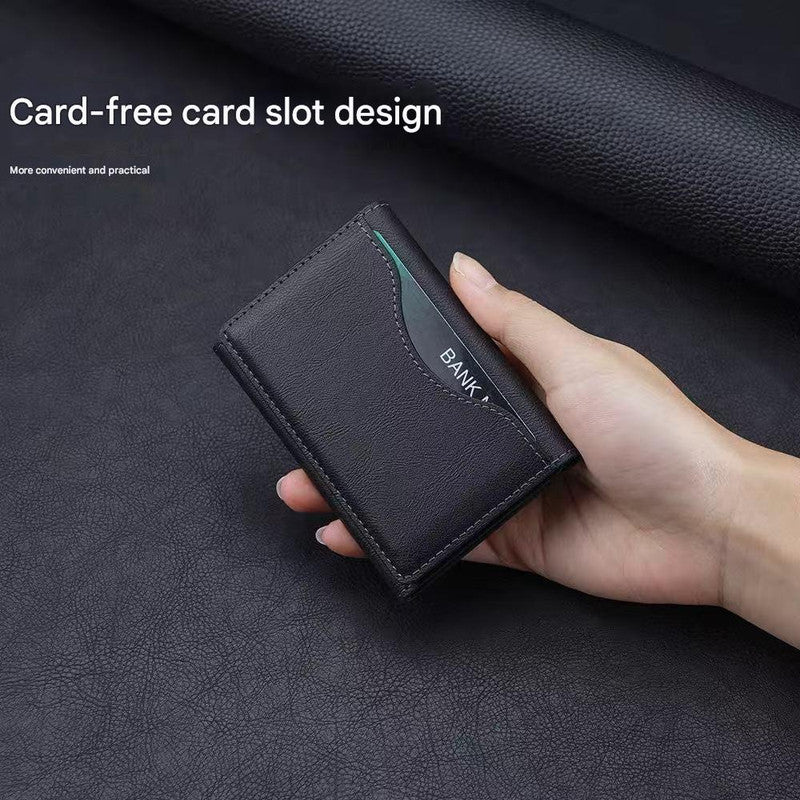 Khaki 3-in-1 Magnetic Wallet for MagSafe - Slim PU Leather Card Holder with Kickstand