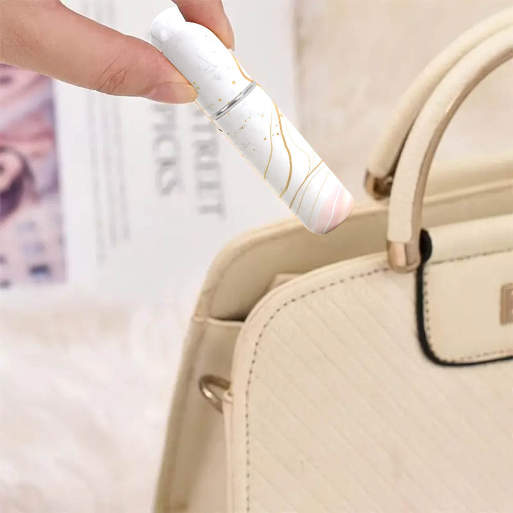 Purple Chic Marble Travel Perfume Atomizer Set (3-Pack) - 5ml Leakproof Bottom-Fill Spray Bottles