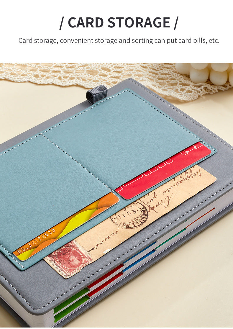 Orange A5 PU Leather Agenda for Productivity & Time Management-Undated Daily & Hourly Planner Pro