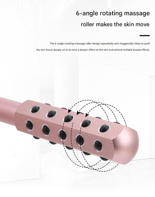 Purple Germanium Stone Facial Roller - Uplifting & Sculpting Beauty Massager for Face and Body