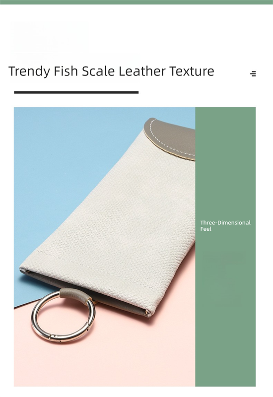 2 Pcs Grey Portable Eyeglasses Pouch with Keychain Snake Skin Pattern Soft Sunglasses Bag Fashion Myopia Glasses Case(Bù hán yǎnjìng) 6 / 5,000 (Eyeglasses not included)