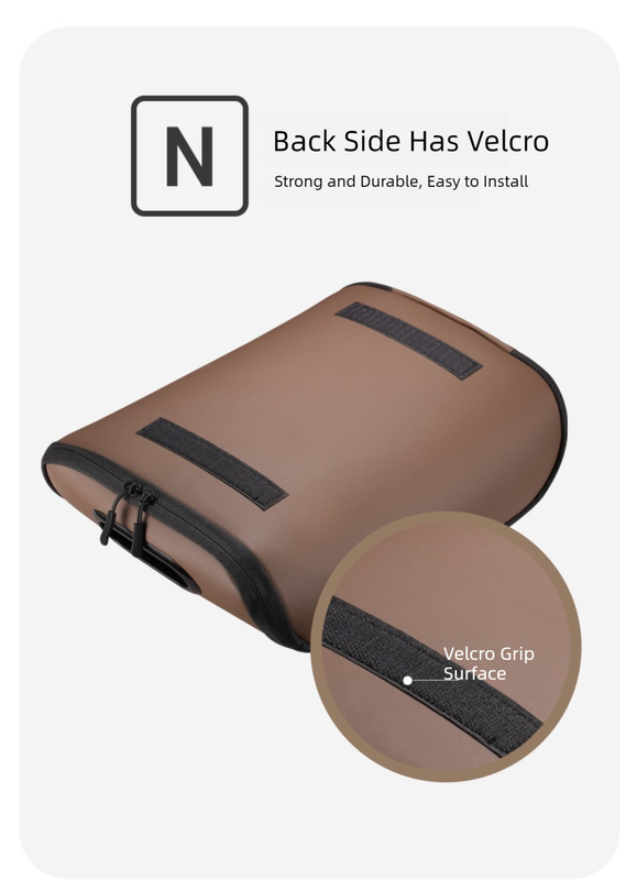 Brown Premium Car Under-Seat Shoe Organiser Box - PVC Leather Storage Case with Anti-Slip Velcro Fixation - Space Saving Vehicle Interior Solution