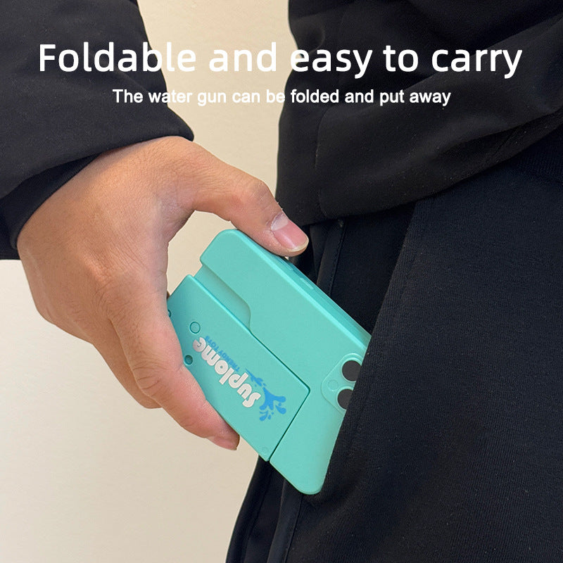2 Pcs Pink Mini Foldable Phone Water Gun - Portable Dual-Nozzle Spray Toy for Summer Fun and Stress Relief