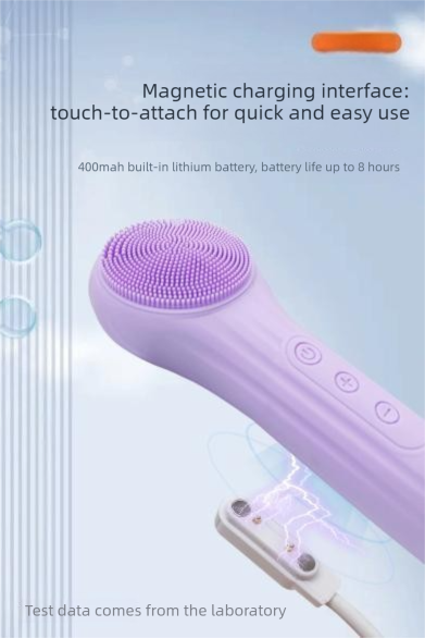 Black Multi-Functional Silicone Facial Cleansing Brush – Ultrasonic & Heat Infusion Beauty Device