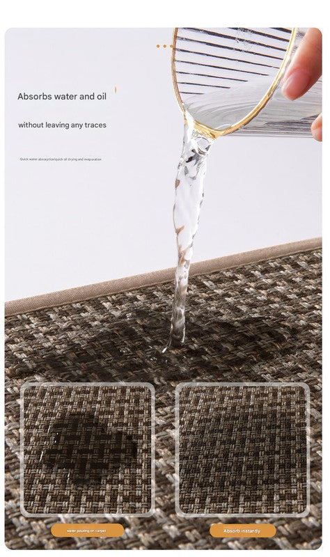 Absorbent & Dirt-Resistant Woven Kitchen Mat - Non-Slip Runner Rug for Home(Style Woven Red)