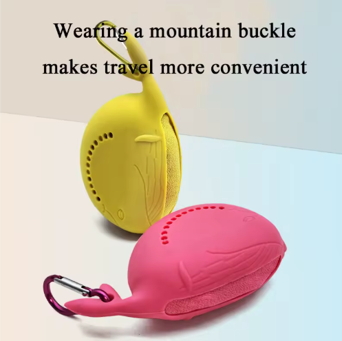 Dark Grey 2-PCS Smart Whale Silicone Case Quick-Dry Towel Set - Portable & Cooling for Gym & Travel