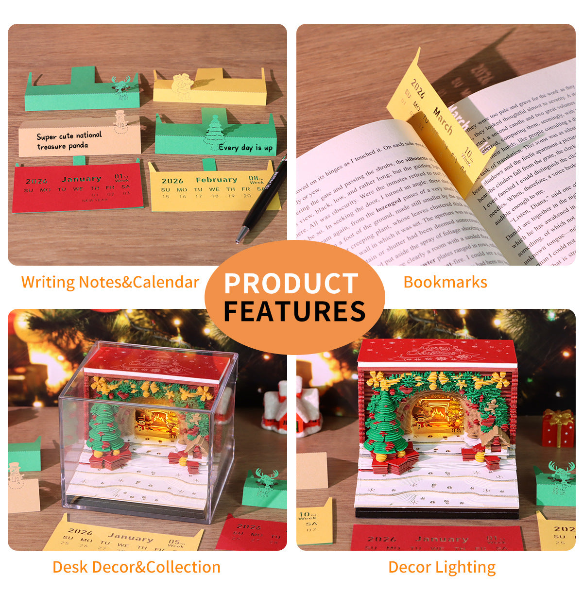 2026 Christmas Arch 3D Memo Pad - Creative Festive Gift & Desk Ornament