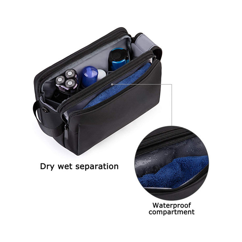 Pink Large Capacity Travel Toiletry Bag - Splash-Proof Organizer for Men's Business Trips & Swimming (24x11.7x16 cm)