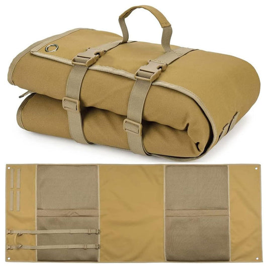 Khaki Portable Outdoor Tactical Shooting Mat - Field Training, Camping, Picnic & Moisture-Proof Nap Pad (200x73 cm / 78x28.5 inches)