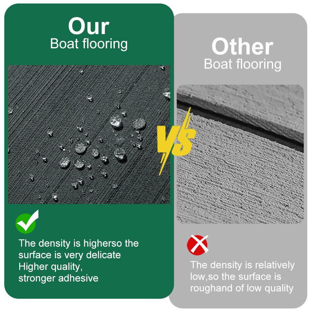 2400*900*6mm High Density EVA Foam Marine Flooring Flat Sheet Non-Grooved Self-Adhesive Boat Decking Mat Grey for Jet Ski Kayak & Fishing Boat