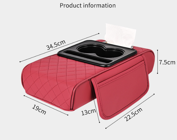 Premium Car Armrest Organizer & Comfort Pad(grey)