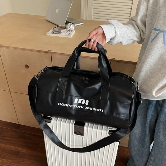 Lightweight Sports Bag with Dedicated Shoe and Wet Gear Zone(black)