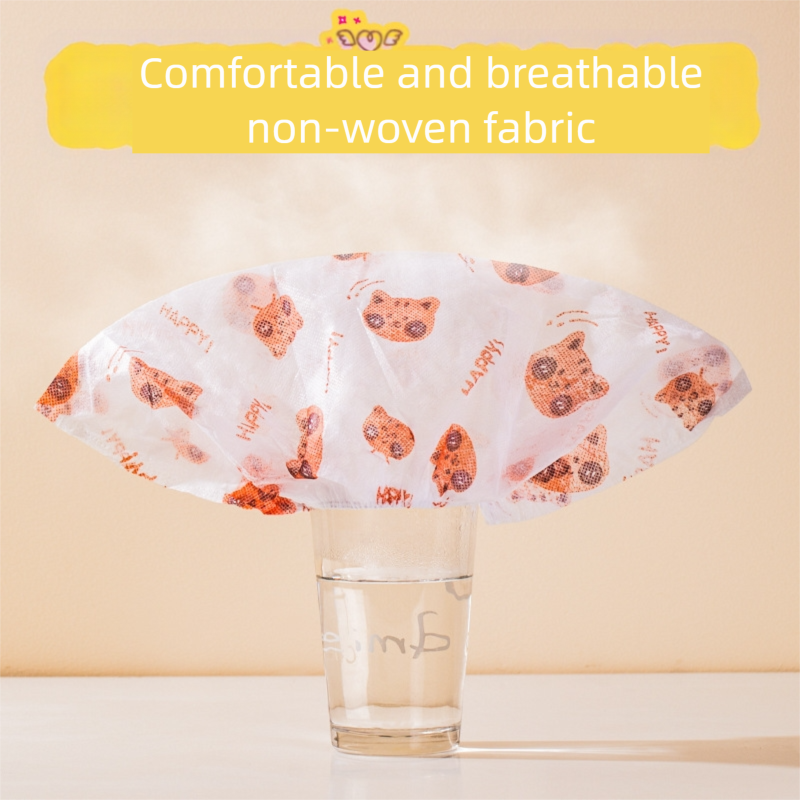 50 Pieces Thickened Non-Woven Disposable Shoe Covers (Yellow Bear) – Universal Fit (EU Size 34-45) for Guests & Floor Protection