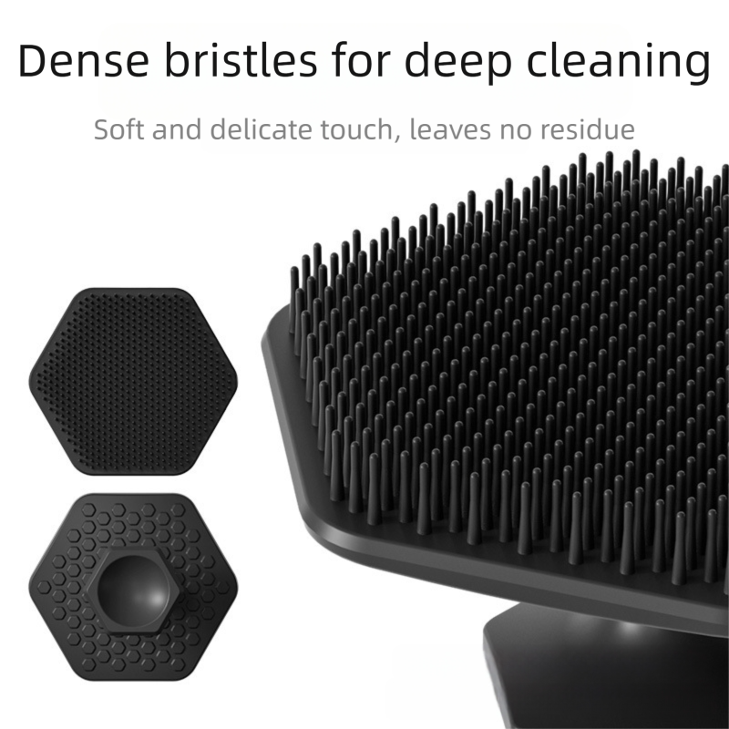 4-Pack Silicone Face Scrubber & Gentle Exfoliator – Antimicrobial Facial Cleansing, Multi-Color Brush Set