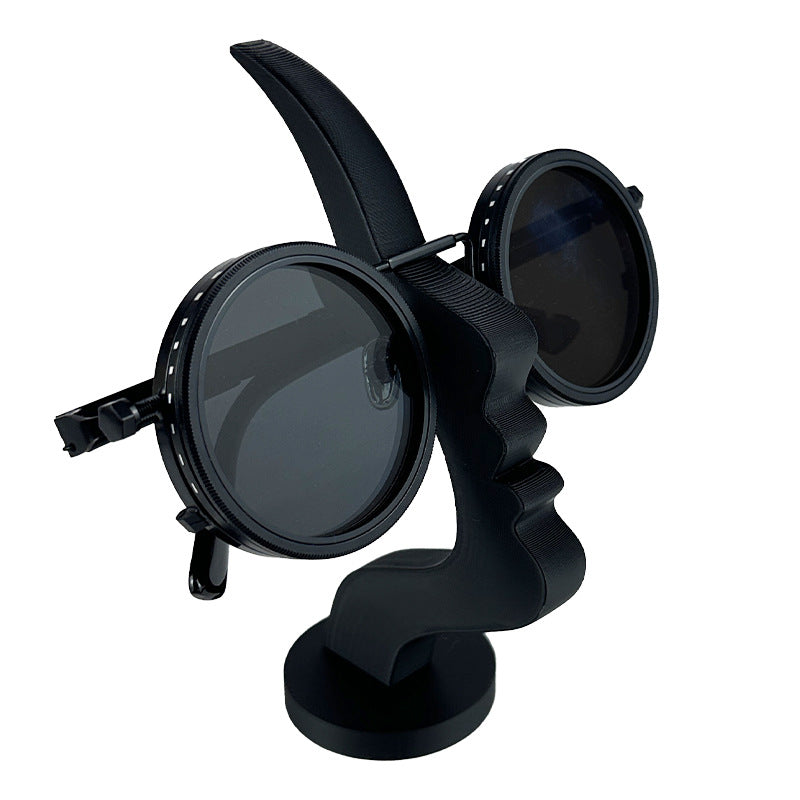3-Pack Blue Abstract Face Eyewear Stand – Sculptural Desk & Nightstand Display (13.7 * 5CM)