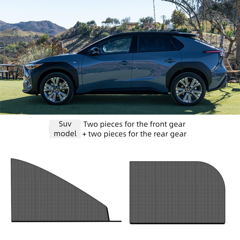 4PCS Car Curtain Screen Mosquito Net for SUV(2 Front + 2 Rear) - Anti-mosquito Shade in Summer, Sun Protection Ventilation Heat Insulation