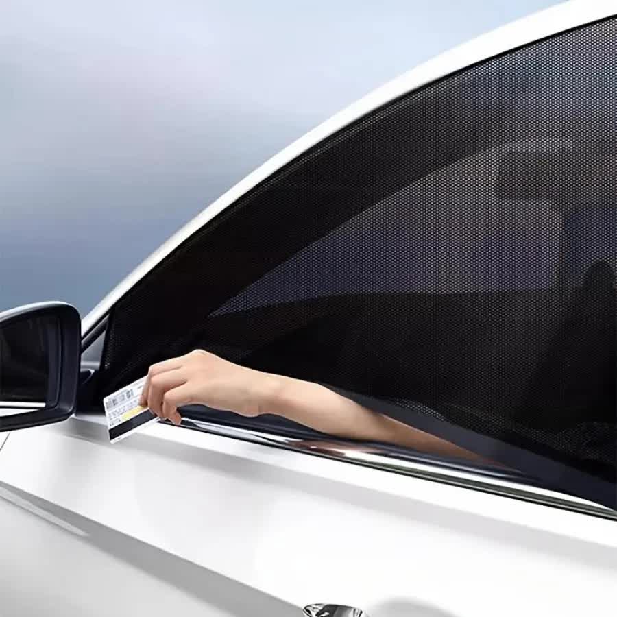 4PCS Car Curtain Screen Mosquito Net for SUV(2 Front + 2 Rear) - Anti-mosquito Shade in Summer, Sun Protection Ventilation Heat Insulation