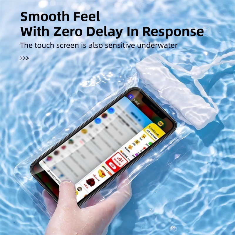 3-PCS Black IPX8 Waterproof Phone Pouch(19×11 CM) - Universal Touch Screen & Underwater Photo Case for Swimming, Snorkeling, and Beach