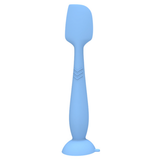 4-Pack Blue Large Silicone Ointment Applicator Spatulas(16.5 CM x 3.8 CM) - Cream Spreader with Suction Base, Hygienic & Precise