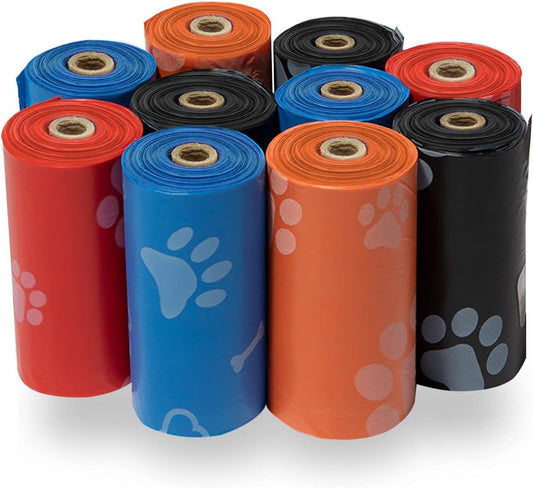 150-Count Biodegradable Dog Poop Bags with Bone Dispenser - Extra Thick Leak-Proof Pet Supplies