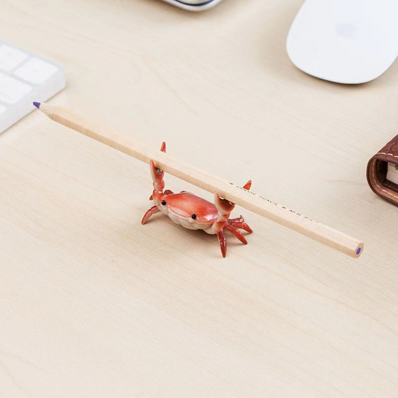 3-Pack Red Creative Crab Pen Holders - Cute Desk Organizer & Phone Stand - Novelty Office Decor & Gift Idea