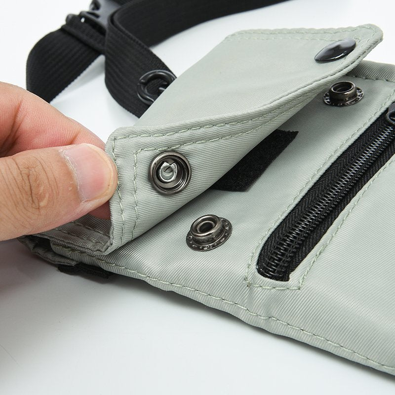 Black Men's & Women's Nylon Crossbody Phone Bag - Multi-purpose Splash-proof Shoulder Pouch for Travel & Daily Use