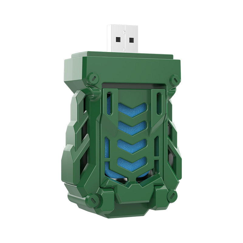 Green Portable USB Mosquito Repellent Heater - Electric Mosquito Killer with Blue Light Lure - Smart Thermostatic for Indoor & Outdoor Use - Non-Toxic & Silent