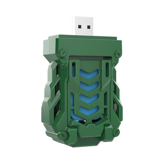 Green Portable USB Mosquito Repellent Heater - Electric Mosquito Killer with Blue Light Lure - Smart Thermostatic for Indoor & Outdoor Use - Non-Toxic & Silent