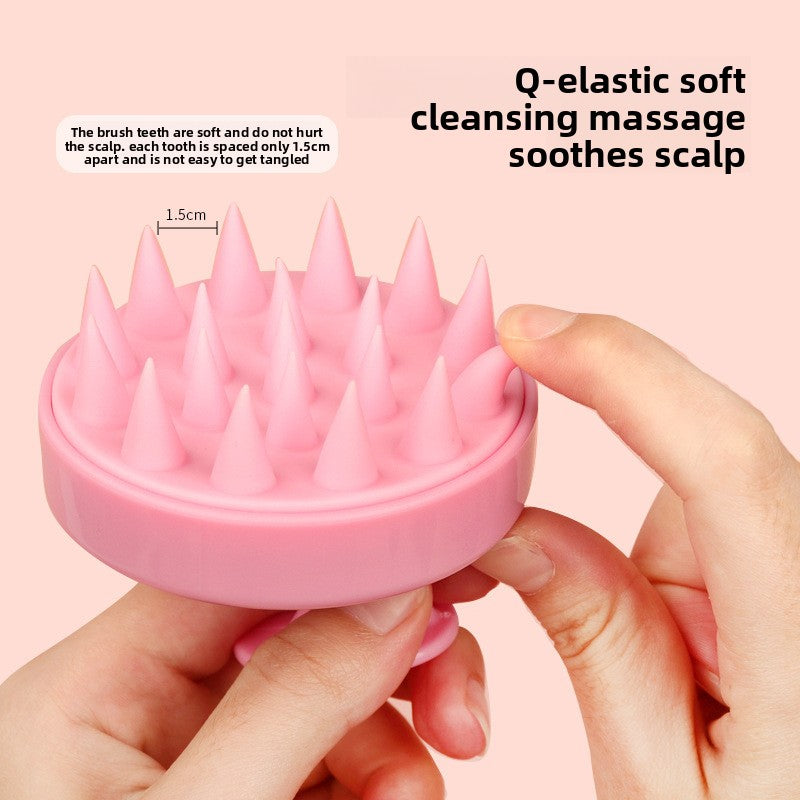 5-Pcs Orange Soft Scalp Massager Shampoo Brush with Detachable Bristles Handheld Hair Scrubber for Deep Cleaning and Head Massage