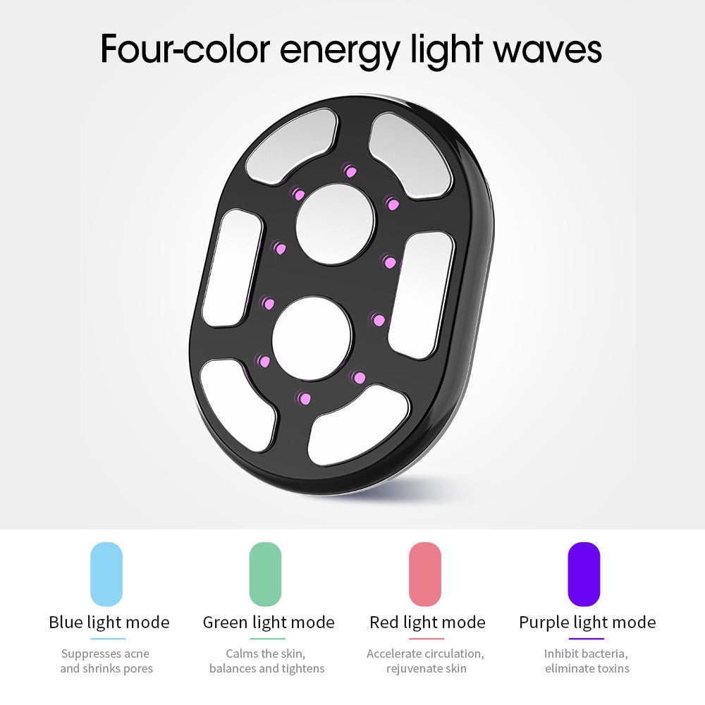 White RF Body Sculpting Massager Handheld Slimming Device with EMS & LED Light Therapy for Stomach Arms and Legs Skin Tightening