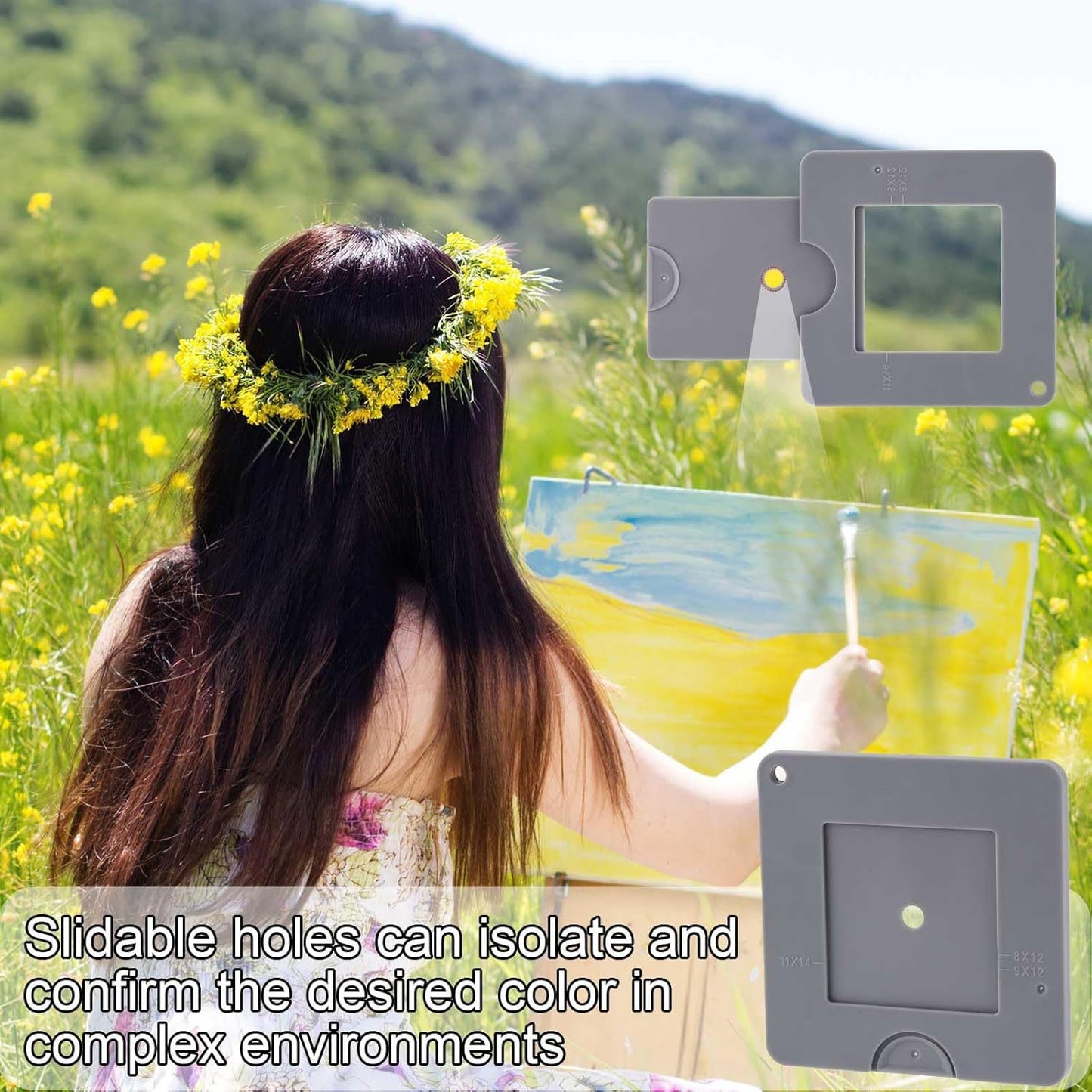 3-PCS Grey Portable Artist View Catcher Viewfinder Tool for Painting Composition and Colour Value Identification