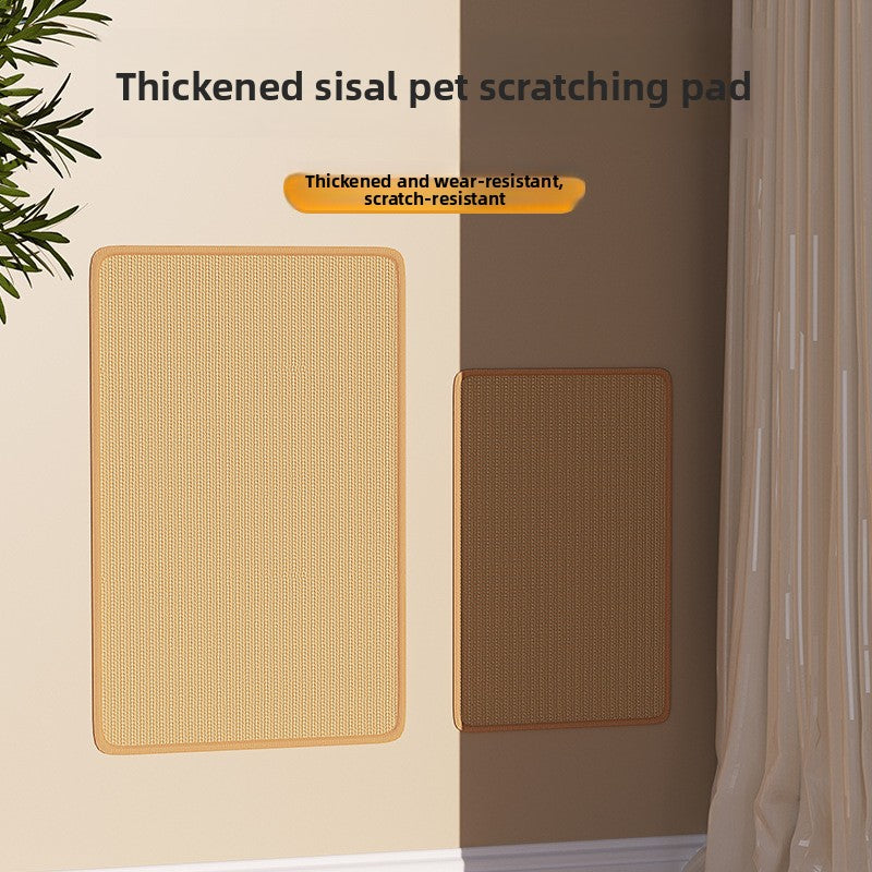 3-PCS Self-Adhesive Sisal Cat Scratching Mat Vertical Wall Mounted Scratcher Board for Furniture Protection(20cm*40cm)