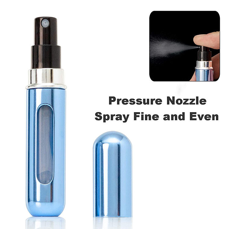 5-Pcs Pink 5ml Refillable Perfume Atomizer Portable Bottom Fill Travel Spray Bottle for Fragrance and Aftershave Australian Travel Essential